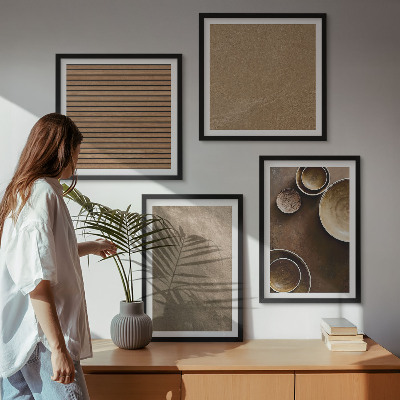 Set of 4 wall art pieces Modern stone structures