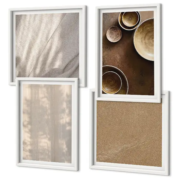 Multi-piece wall decor set minimalist structures and textures