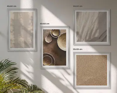 Multi-piece wall decor set minimalist structures and textures