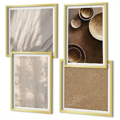 Multi-piece wall decor set minimalist structures and textures