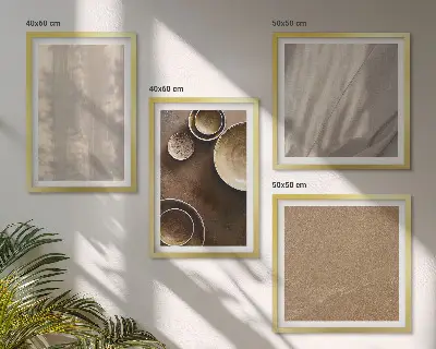 Multi-piece wall decor set minimalist structures and textures