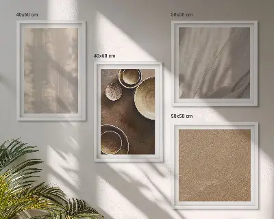Multi-piece wall decor set minimalist structures and textures