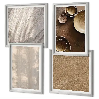 Multi-piece wall decor set minimalist structures and textures