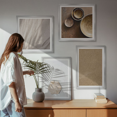 Multi-piece wall decor set Minimalist warm textures
