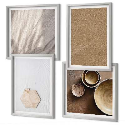 Multi-piece wall decor set Minimalist warm textures