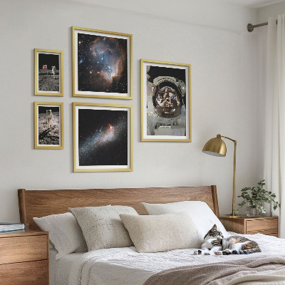 Framed photo set Astronauts landing on the Moon