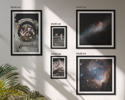 Framed photo set Astronauts landing on the Moon