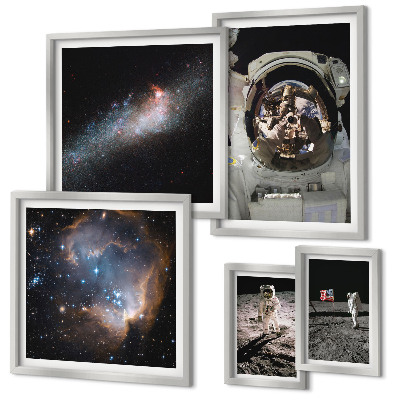 Framed photo set Astronauts landing on the Moon