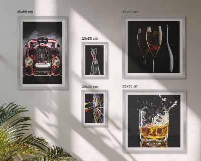 Gallery wall Stylish retro car and drink themes