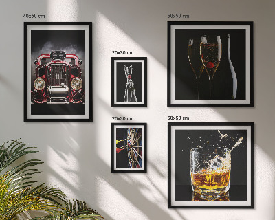 Gallery wall Stylish retro car and drink themes