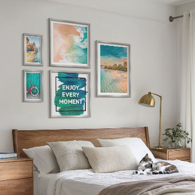 Set of 5 wall art pieces Holiday atmosphere