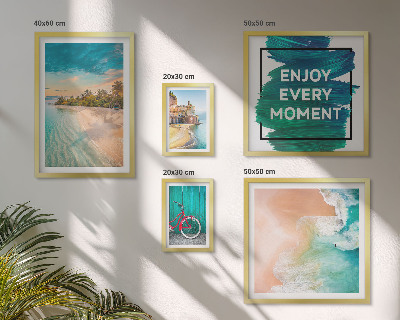Set of 5 wall art pieces Holiday atmosphere