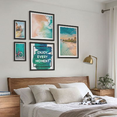Set of 5 wall art pieces Holiday atmosphere