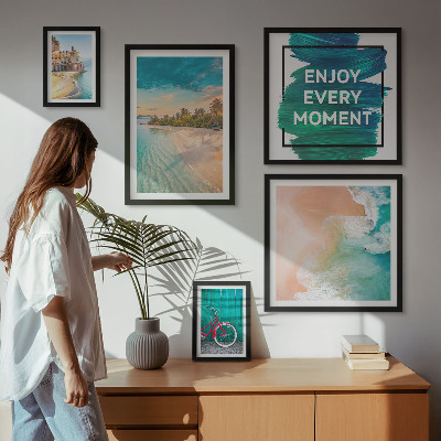 Set of 5 wall art pieces Holiday atmosphere