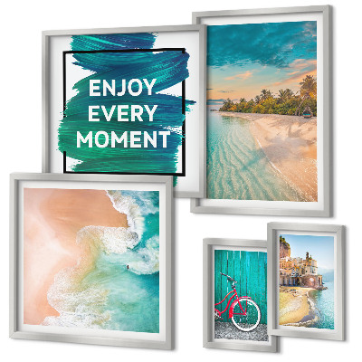 Set of 5 wall art pieces Holiday atmosphere