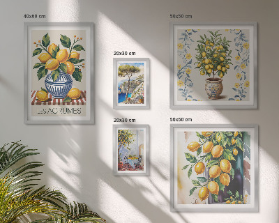 Gallery wall Mediterranean-style citrus