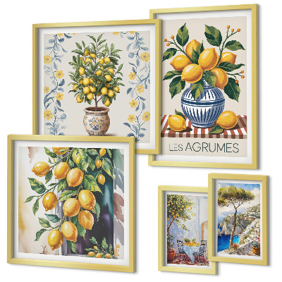Gallery wall Mediterranean-style citrus