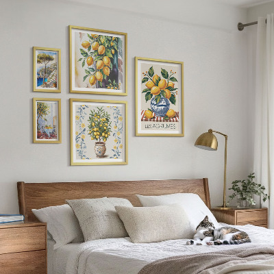Gallery wall Mediterranean-style citrus