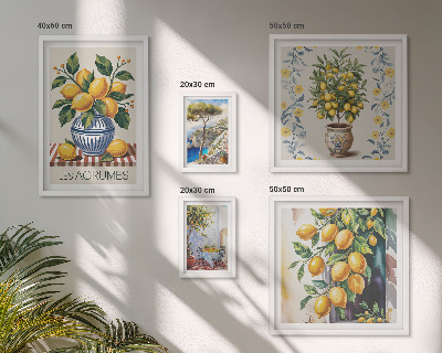 Gallery wall Mediterranean-style citrus