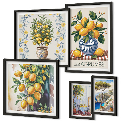 Gallery wall Mediterranean-style citrus