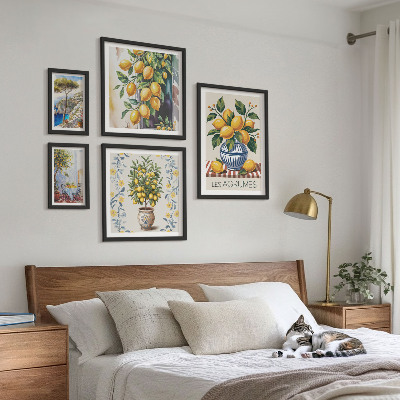 Gallery wall Mediterranean-style citrus
