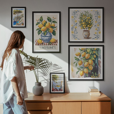 Gallery wall Mediterranean-style citrus