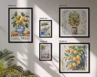 Gallery wall Mediterranean-style citrus