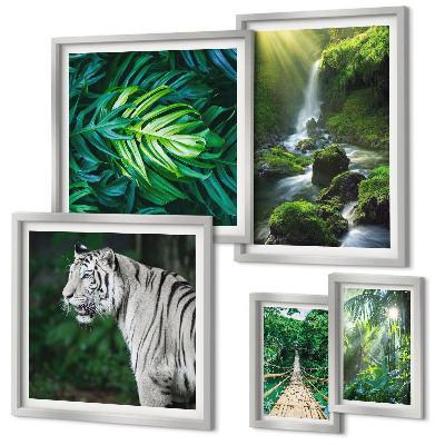 Framed photo set Tropical nature landscapes