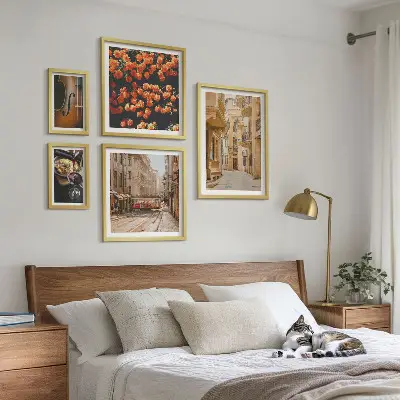 Charming streets of flavors wall art set of 5 pieces