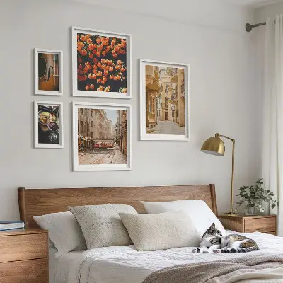 Charming streets of flavors wall art set of 5 pieces