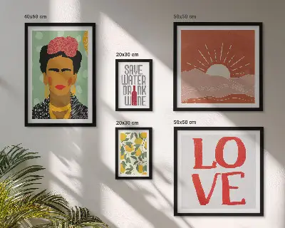 Boho style flowers woman gallery wall 