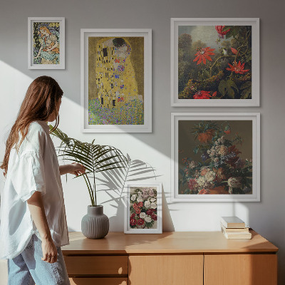 Framed photo set Floral art compositions