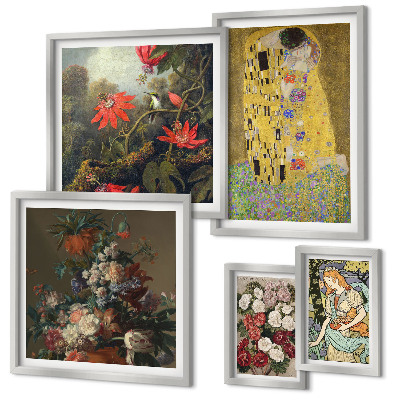 Framed photo set Floral art compositions