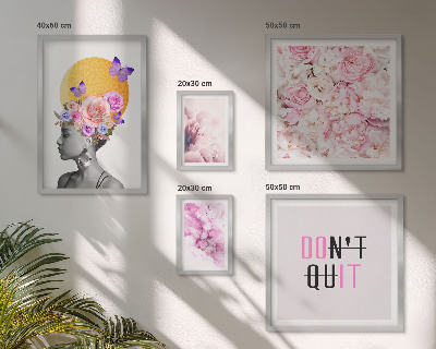 Gallery wall Floral motifs with a woman