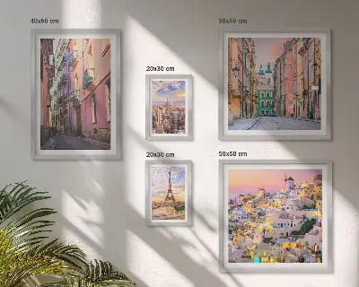 Charming European Cities Wall Art set of 5 pieces