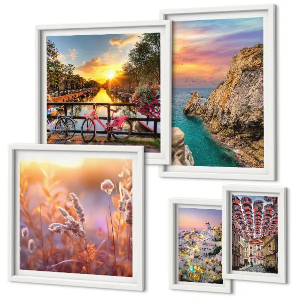 Coastal landscapes of Europe gallery wall set