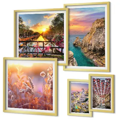 Coastal landscapes of Europe gallery wall set