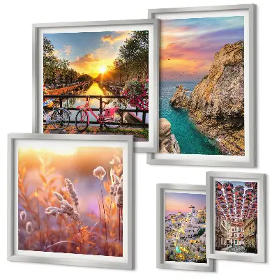 Coastal landscapes of Europe gallery wall set