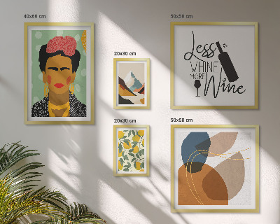 Set of 5 wall art pieces Boho style portraits abstracts