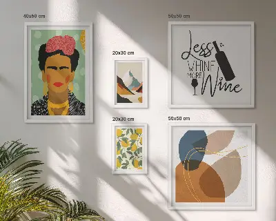 Set of 5 boho style portrait and abstract wall art pieces boho style portraits and abstracts