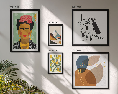 Set of 5 wall art pieces Boho style portraits abstracts