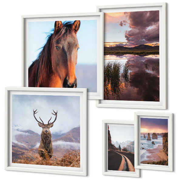 Framed photo set The natural beauty of the landscapes