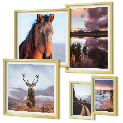 Framed photo set The natural beauty of the landscapes