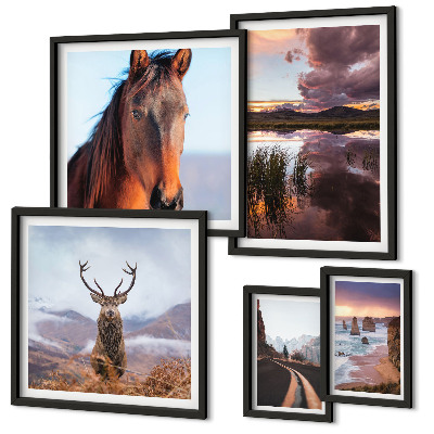 Framed photo set The natural beauty of the landscapes