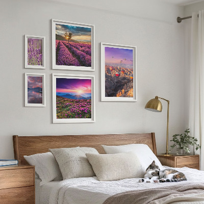 Gallery wall Lavender balloon landscape