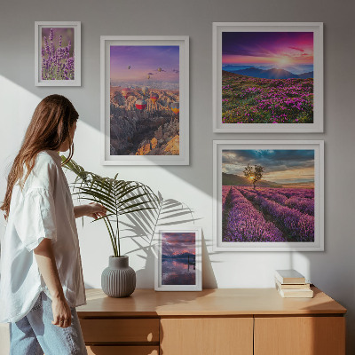 Gallery wall Lavender balloon landscape