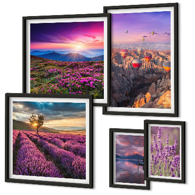 Gallery wall Lavender balloon landscape
