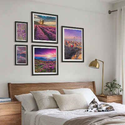Gallery wall Lavender balloon landscape