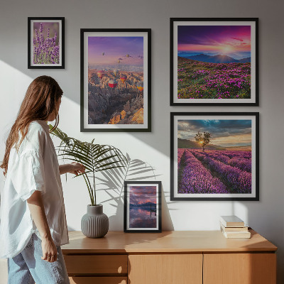 Gallery wall Lavender balloon landscape