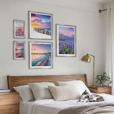 Framed photo set Landscapes nature mountains views
